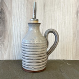 Handmade Alabama stoneware olive oil dispenser, wheel-thrown pottery oil cruet with food-safe glaze for kitchen and table use