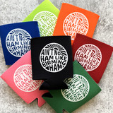 Birmingham Alabama koozie with “Ain’t No Ham Like Birmingham” design in multiple colors, neoprene drink sleeve for cans, Southern gift idea