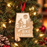 Bike Alabama Wooden Ornament