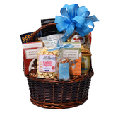 Gather Good Things Alabama gourmet gift basket with popcorn, pecans, peanuts, cookies, cheese straws, caramels and snacks from purpose-driven businesses