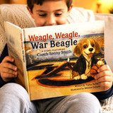 Weagle, Weagle, War Beagle Auburn children’s hardcover book featuring Coach Sonny Smith, an illustrated beagle, basketball, and Auburn school spirit