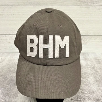 Aviate BHM Hat with embroidered Birmingham airport code, Alabama-made cap, stylish travel hat, Birmingham gift, neutral adjustable baseball cap