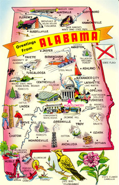 Alabama souvenir magnet featuring State of Alabama