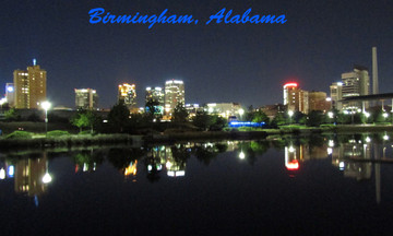 Alabama souvenir magnet featuring view of Railroad Park