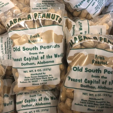 Old South roasted salted peanuts in bag, Alabama peanuts Dothan, Southern peanuts snack, gourmet peanuts gift, made in Alabama peanuts