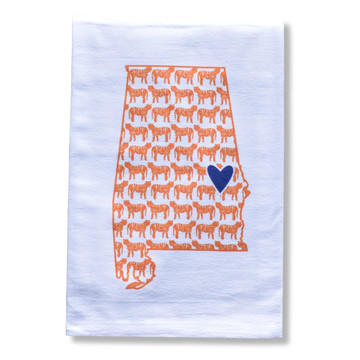 Tiger Heart Auburn Towel