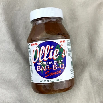 Ollie’s Barbeque Sauce 32 oz bottle – Alabama vinegar BBQ sauce for pulled pork and chicken, all-natural Southern barbecue staple, made in Alabama