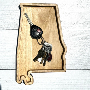 Wooden Alabama-Shaped Tray