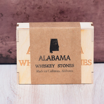 Alabama whiskey stones set made in Alabama, basalt whiskey stones chilling drink without dilution, gift for whiskey lovers
