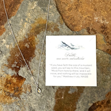 Mustard Seed Necklace - Silver or Gold 18"