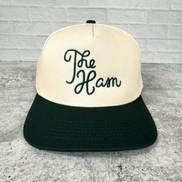 BirmingHAM hat Birmingham Alabama cap cream and green