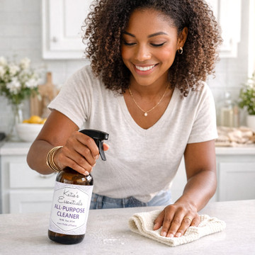 Non-toxic all-purpose cleaner made in Alabama with essential oils. Fields of France scent for a fresh, natural clean on kitchen and bathroom surfaces.