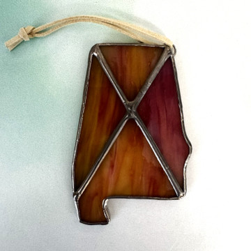Alabama Stained Glass Ornament