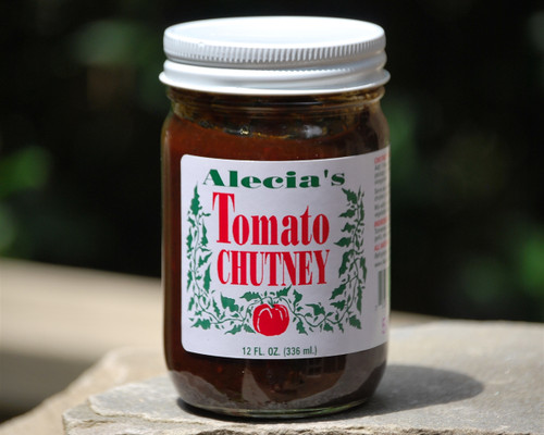 Tomato chutney in glass jar, gourmet Alabama condiment, Alecia’s Tomato Chutney, Southern food gift, savory spread for cheese and meats