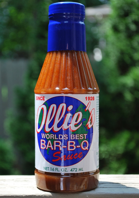 Ollie’s Bar-B-Q Sauce bottle – Alabama vinegar BBQ sauce, Birmingham-made barbecue sauce, Southern BBQ gift product