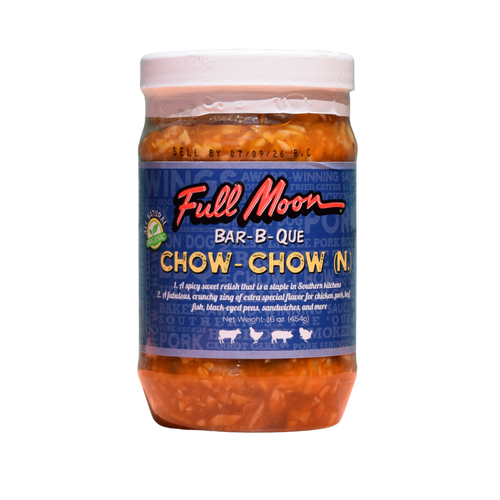 Full Moon Chow Chow sweet spicy relish in jar – Alabama made Southern condiment