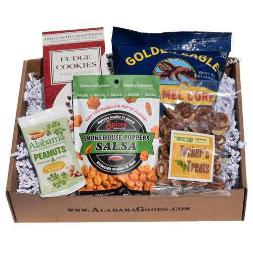 Locally made Alabama gift box  with sweet and savory goodies