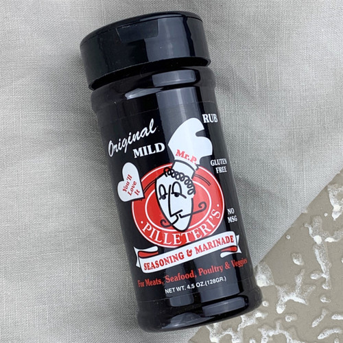 Pilleteri’s Original Mild BBQ Rub made in Alabama seasoning for grilling meats and vegetables