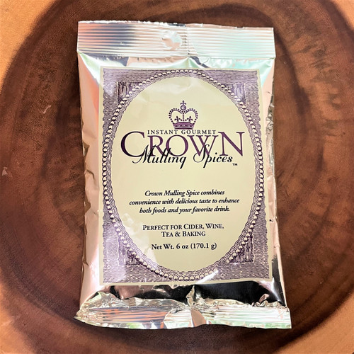 Crown Mulling Spices packet for cider and wine, Alabama-made mulling spice blend, gourmet drink mix, holiday beverage spices