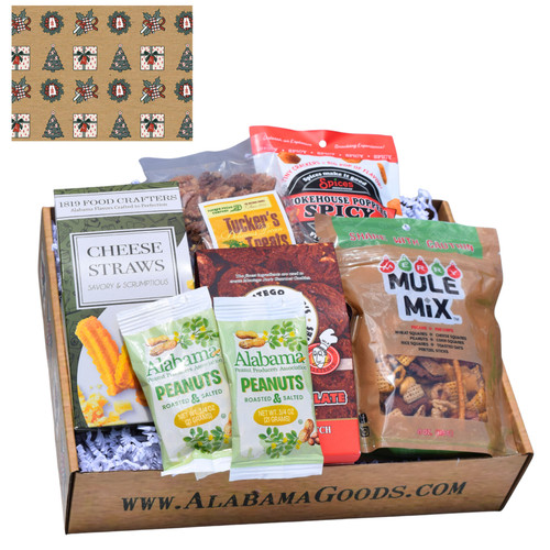 Alabama Christmas box filled with sweet and savory goodies