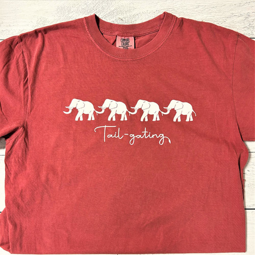 Alabama Crimson Tide tailgating t-shirt in crimson Comfort Colors fabric, soft cotton game day shirt for fans