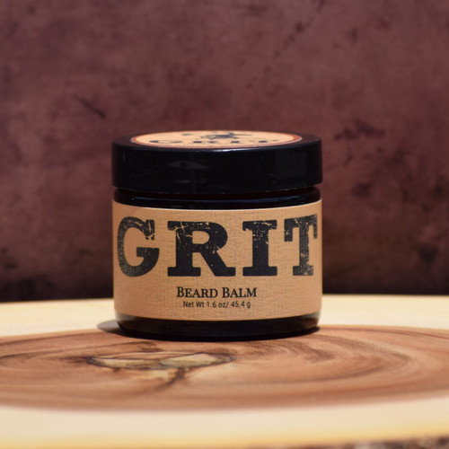 Beard balm for men with Cowhide and Bourbon scent, medium hold beard conditioner made with shea butter and almond oil, non-greasy grooming balm