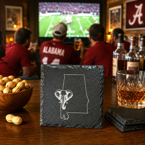 Slate Coaster - Elephant