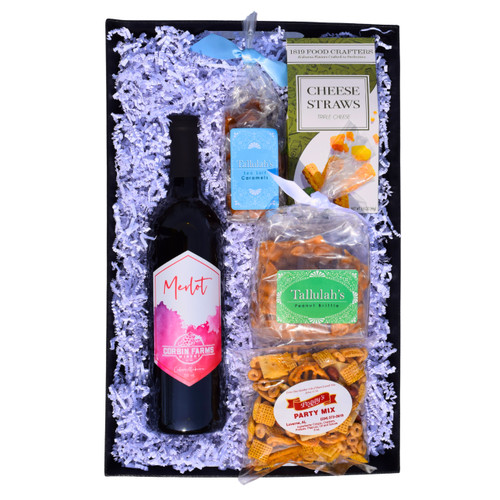 Corbin Farms wine comes with alabama made goodies