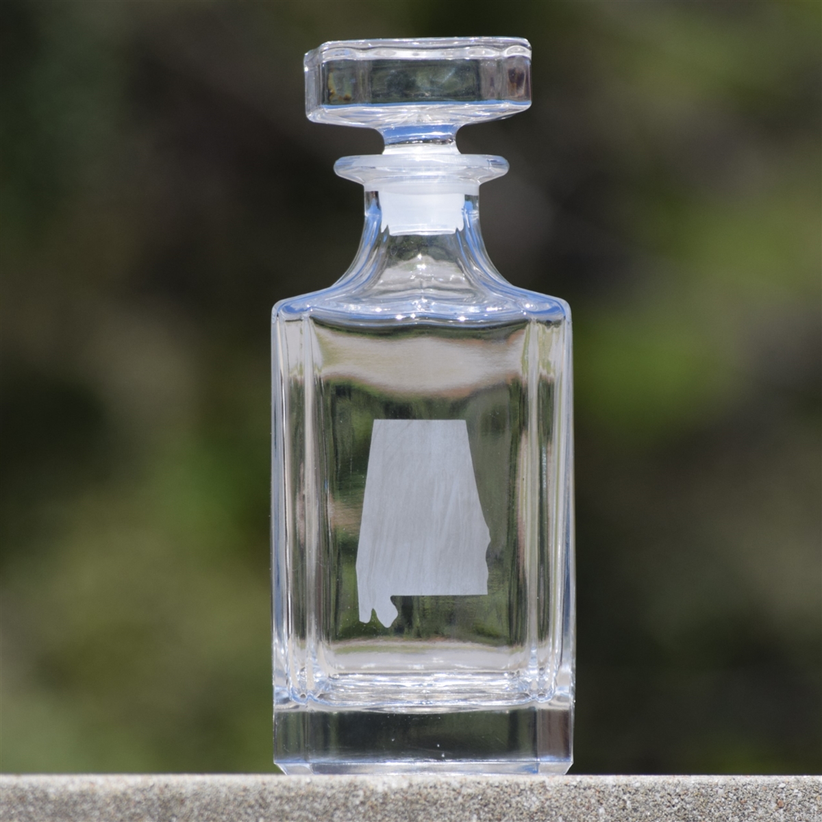 Alabama State Etched Decanter for Alabama Wedding Gift