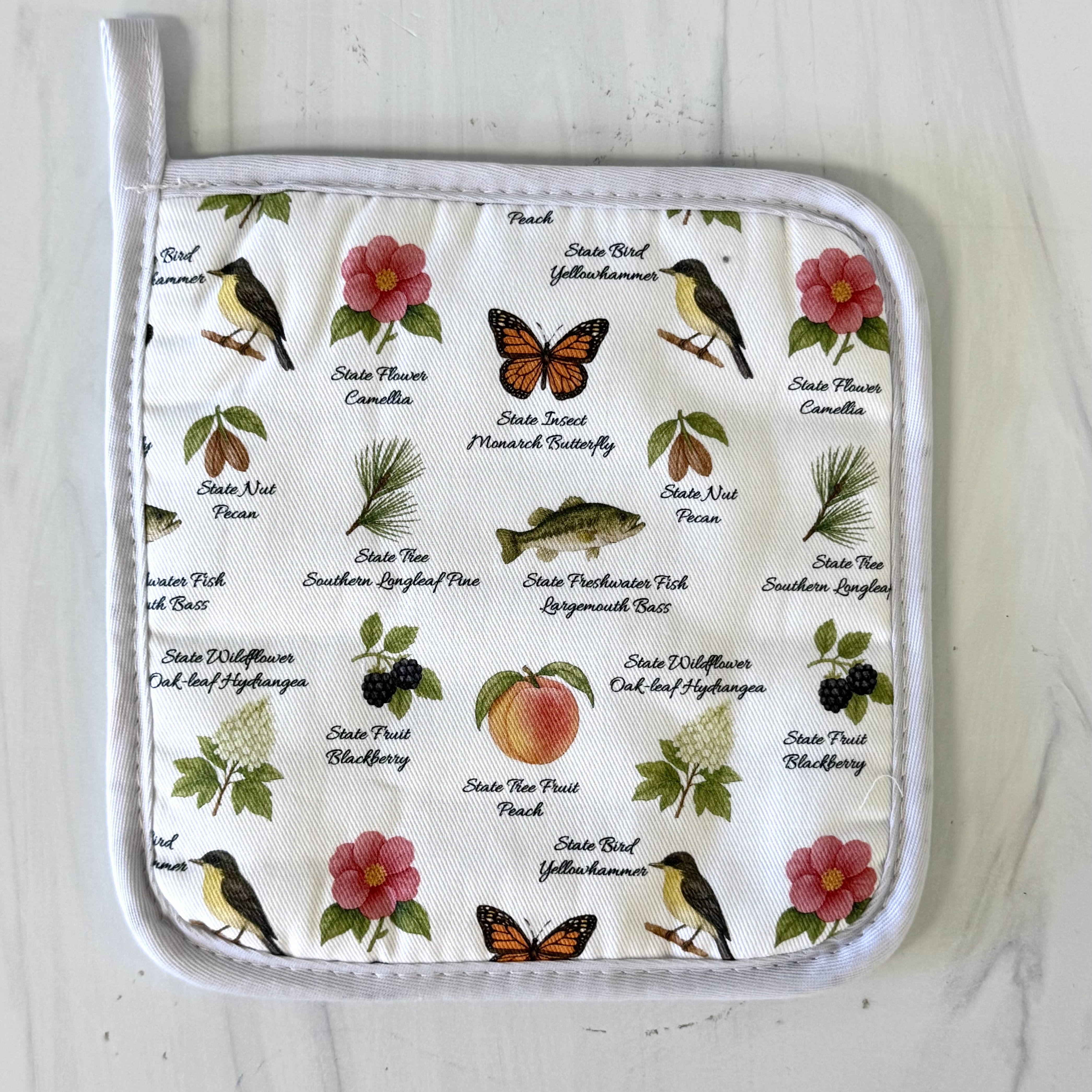 Alabama State Symbols Potholder