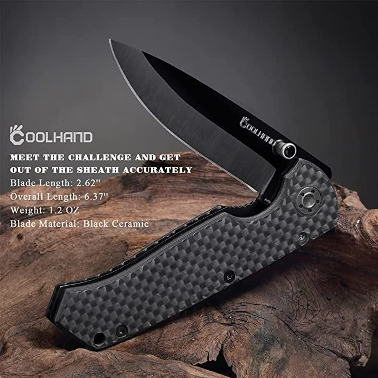 3.75'' Carbon Fiber Ceramic Folding Knife - EOD Gear