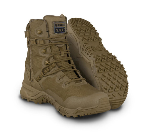 Coyote Brown Alpha Fury 8 Inch Side Zip Boot