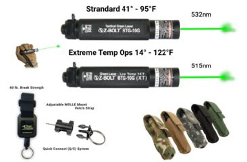 Z-Bolt Green Dot Laser Pointer Extreme Temperature