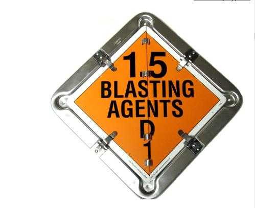Use the Explosives Flip Placard to drive legally.