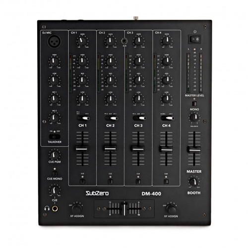 SubZero DM-400 4 Channel DJ Mixer with USB