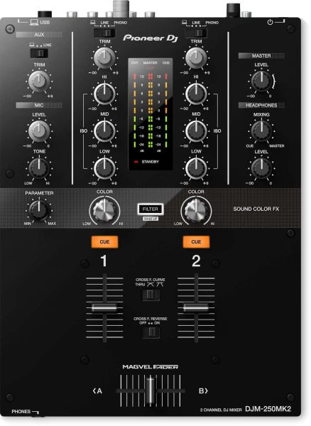 Pioneer DJ DJM-250MK2 2-Channel DJ Mixer