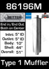 86196M 10" Round Muffler 44" Long with 5"ID TYPE 1