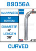 89056A 4" x 36" Aluminized Exhaust Stack Curved Pipe-ID