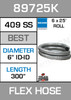 6" ID x 25' 304 Stainless Steel Flex Pipe 89725K
