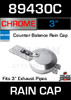 3" Exhaust Rain Cap Chrome Plated 89430C