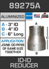 89275A Exhaust Reducer Aluminized 4" ID to 3" ID x 6" Long