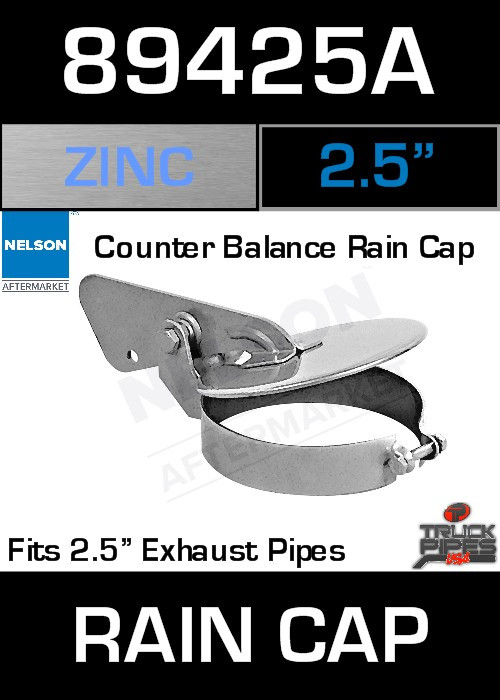 Rain Cap Exhaust 2.5" Zinc Plated Nelson 89425A