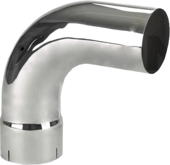 Fortpro 4" Steel Exhaust Elbow – 90 Degree Bend, 18" Legs (OD-ID Ends) F247721