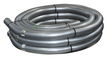 4.5" ID x 25' Galvanized Steel Bulk Flexible Tubing Nelson 90519K