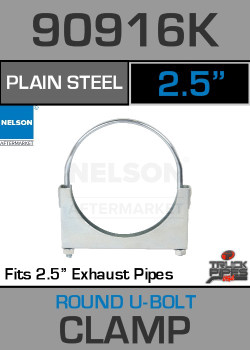 2.5" Heavy Duty Standard U-Bolt Exhaust Clamp Steel Nelson 90916K 2.5" Heavy Duty Standard U-Bolt Exhaust Clamp Steel Nelson 90916K