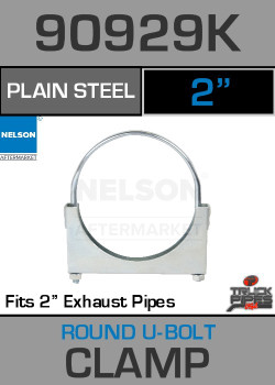 2" Heavy Duty Standard U-Bolt Exhaust Clamp Steel Nelson 90929K 2" Heavy Duty Standard U-Bolt Exhaust Clamp Steel Nelson 90929K
