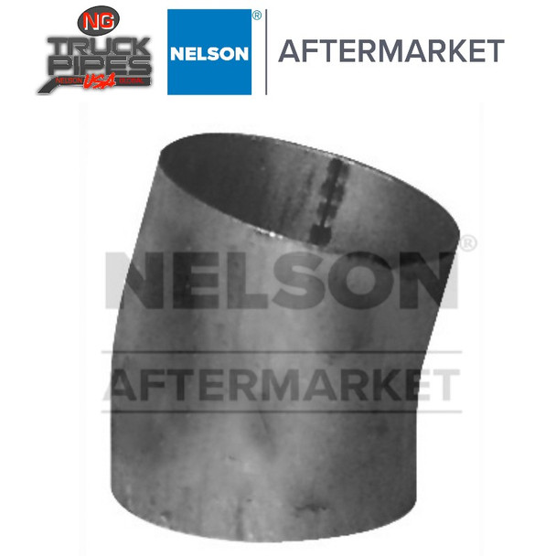 4" OD-OD 15 Degree Short Radius Elbow Aluminized x 2" Leg Length Nelson 89132A