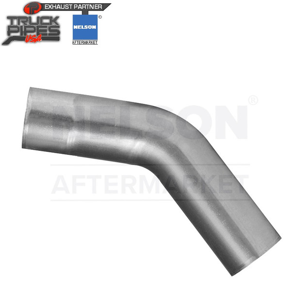 4.5" OD-OD 45 Degree Exhaust Elbow Aluminized x 10" Leg Length Nelson 900100A