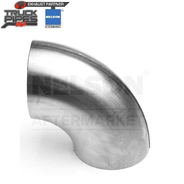 4" OD-OD 90 Degree Short Radius Elbow Aluminized x 7" & 9" Leg Length Nelson 90889A