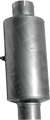 BLESS Nº48 Presuture　Triangle Muffler Bike Triangle Exhaust Silencer Long Straight (Black/Silver)